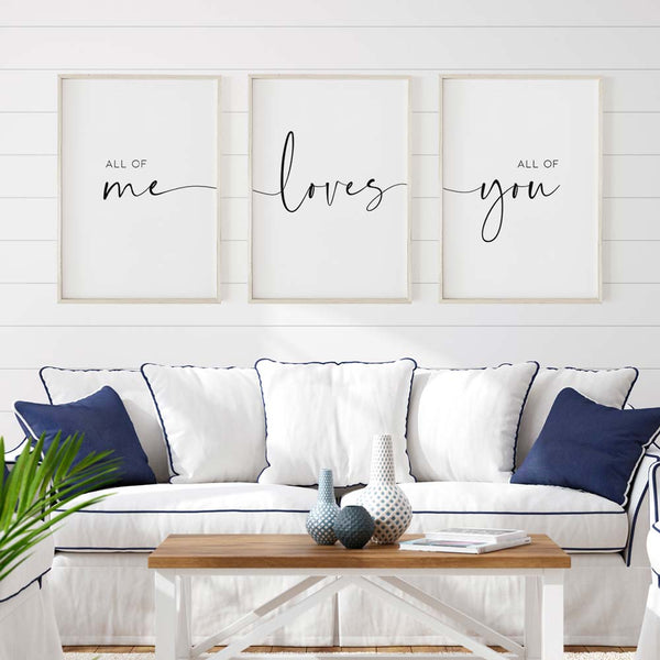 All Of Me Loves All Of You Set - OhPrintable