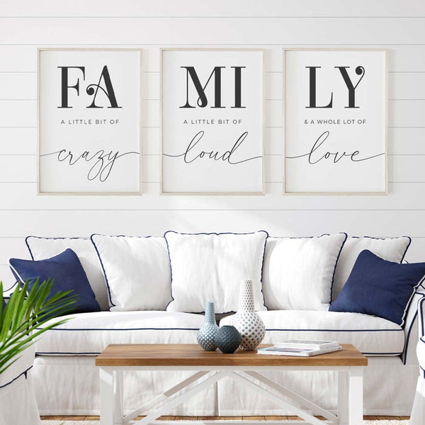 Family A Little Bit Of Crazy A Little Bit Of Loud And A Whole Lot Of Love Set - OhPrintable
